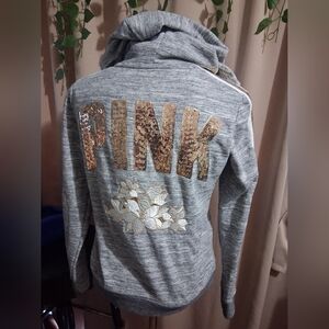 Victoria's Secret Pink Gray and Gold Detail Xs/s Nwt